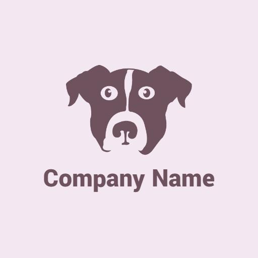 Stylish Brown and Pink Pitbull Design Showcasing Loyalty Logo Template
