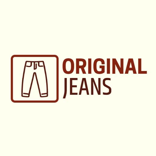Stylish Brown and White Design Showcasing Original Jeans Logo Template