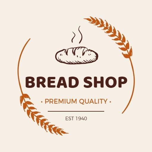 Stylish Brown Bread Design Celebrating Bakery Tradition Logo Template