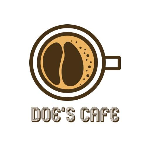 Stylish Brown Coffee Cup Design with Beans Logo Template
