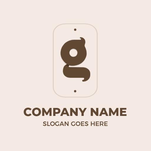 Stylish Brown G Letter Design for Modern Branding Logo Template