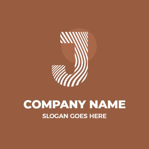 Stylish Brown J Letter Design Emphasizing Modern Branding Logo Template