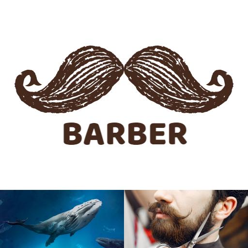 Stylish Brown Mustache Design for Modern Barber Shop Logo Template