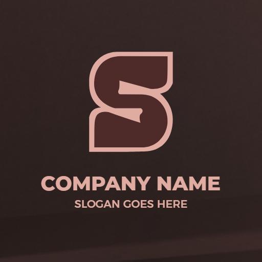 Stylish Brown S Letter Design for Branding Logo Template