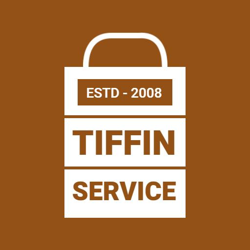 Stylish Brown Tiffin Service Logo with Established Date Design Logo Template