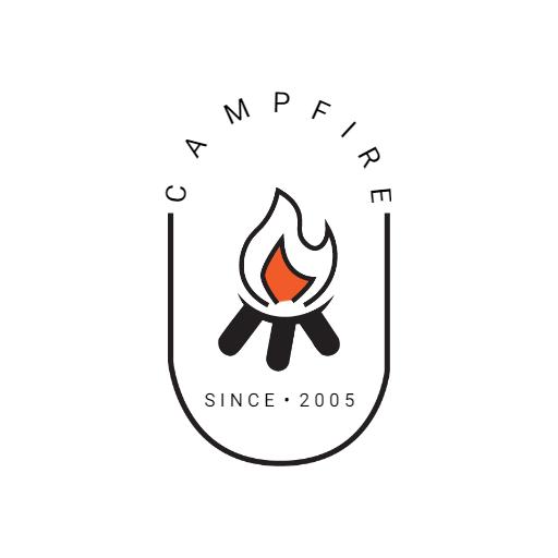 Stylish Campfire Logo Featuring a Cozy Flames Design Logo Template