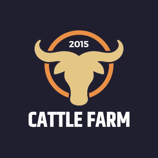Stylish Cattle Head Design Representing Farming Ventures Logo Template