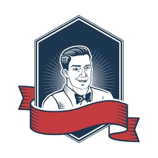 Stylish Character Design Featuring a Classic Gentleman Logo Template