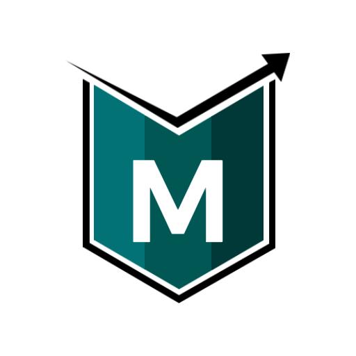 Stylish Chevron Design Featuring Letter M in Alphabet Logo Template