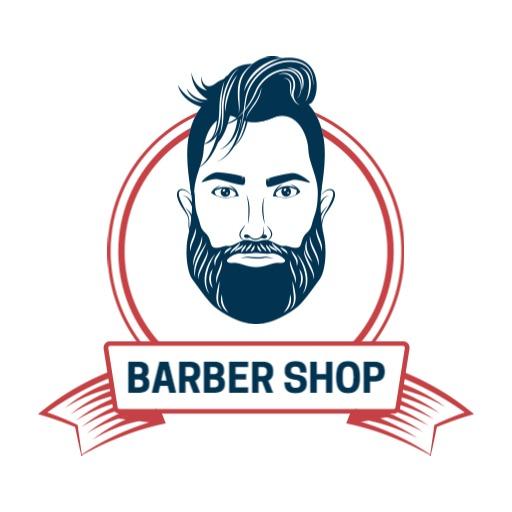 Stylish Circle Design Featuring a Handsome Barber Logo Template