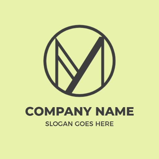 Stylish Circular Design Featuring Bold M Letter Logo Template