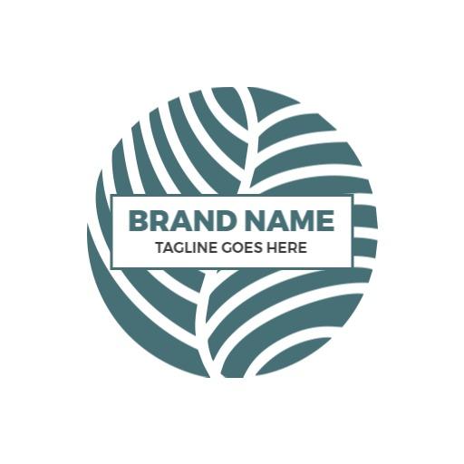Stylish Circular Design Featuring Leaf Patterns Circle Logo Template