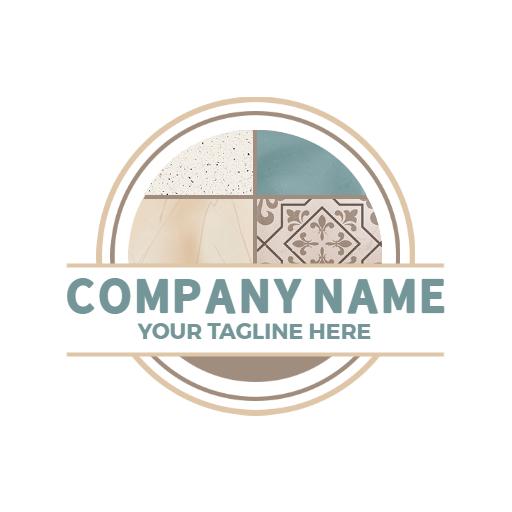 Stylish Circular Design Featuring Various Tile Patterns Logo Template