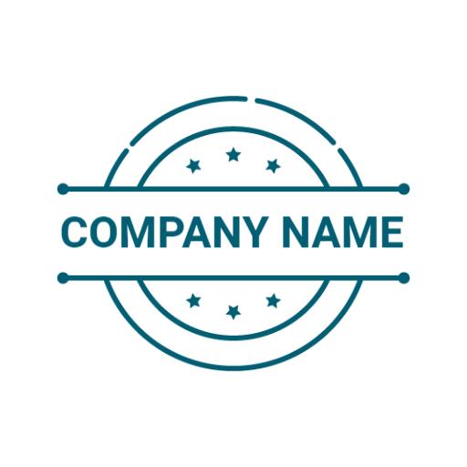 Stylish Circular Logo Incorporating Brand Identity and Stars Logo Template