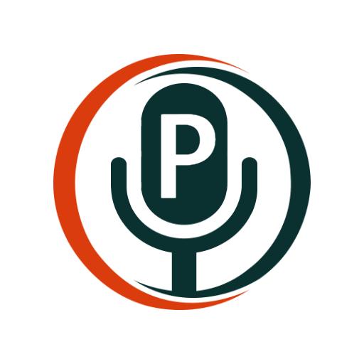 Stylish Circular Microphone Design Featuring Alphabet Logo Template
