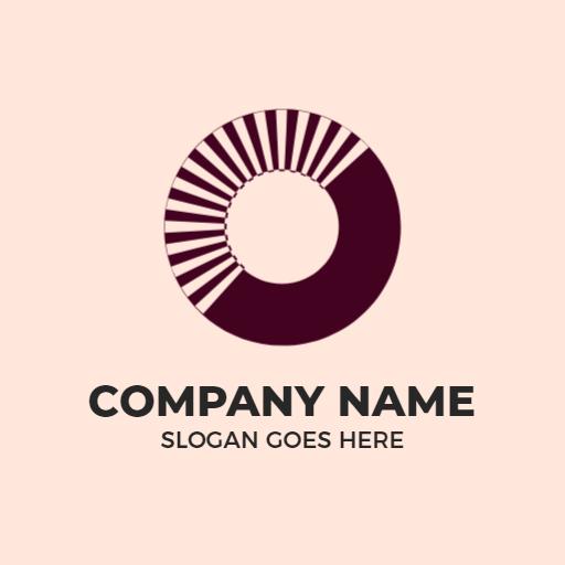 Stylish Circular O Letter Design with Elegant Stripes Logo Template