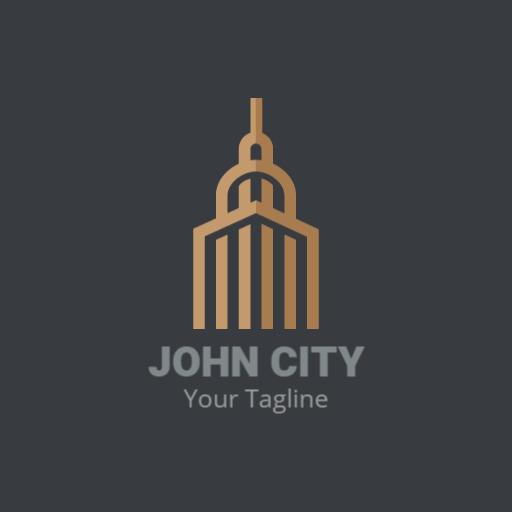 Stylish City Skyline Design Featuring Iconic Architecture Logo Template