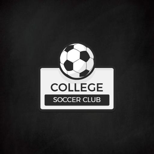 Stylish College Soccer Club Logo with Classic Black and White Design Logo Template
