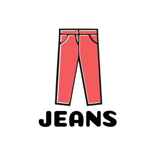 Stylish Coral Colored Jeans for Modern Fashionistas Logo Template