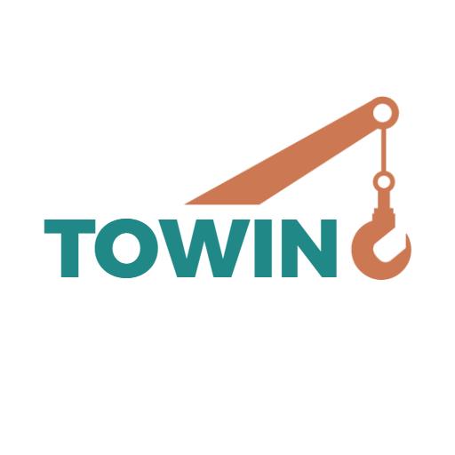 Stylish Crane Design Representing Reliable Towing Services Logo Template