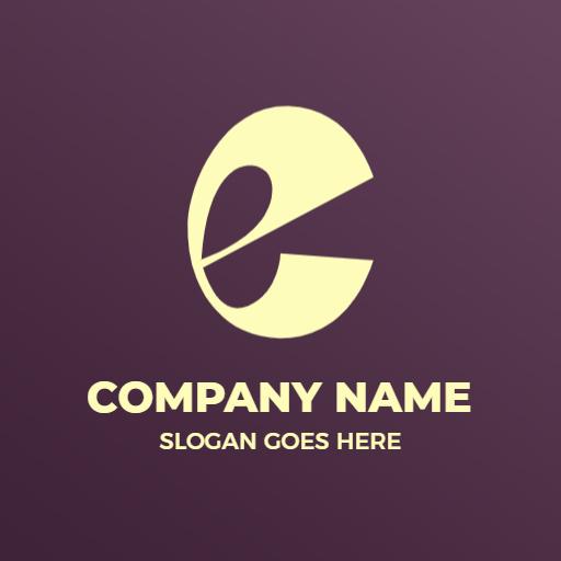 Stylish Cream E Letter Design for Modern Businesses Logo Template
