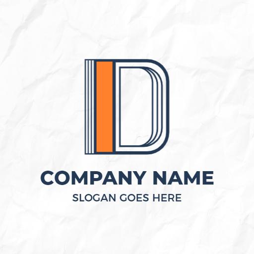 Stylish D Letter Design Featuring Bold Colors Logo Template