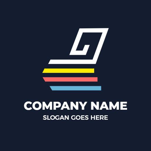 Stylish D Letter Design with Modern Colorful Stripes Logo Template