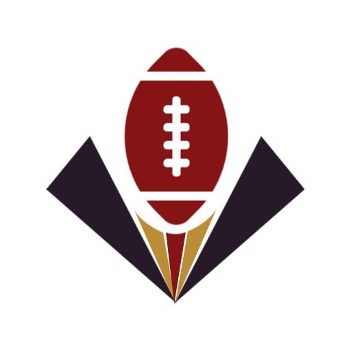 Stylish Dark Toned Football Logo with Unique Design Elements Logo Template