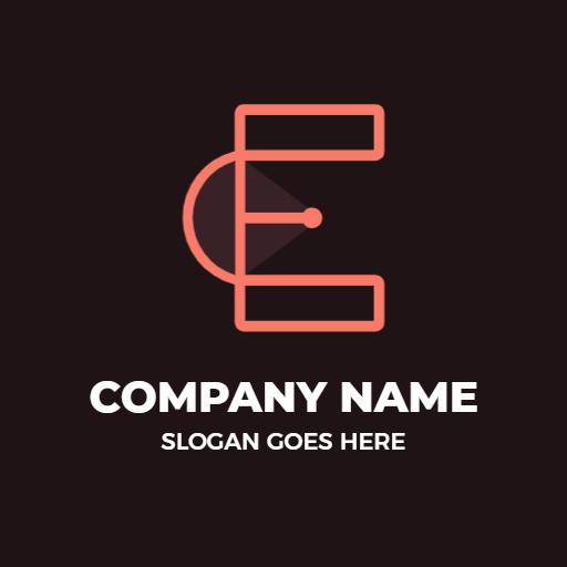 Stylish E Letter Design Featuring Modern Shapes Logo Template