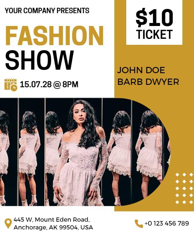 Stylish Fashion Show Event Flyer Template