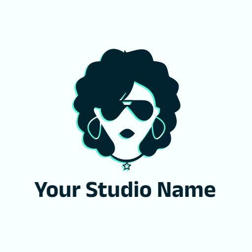 Stylish Female Silhouette Embracing Hip Hop Culture Logo Template