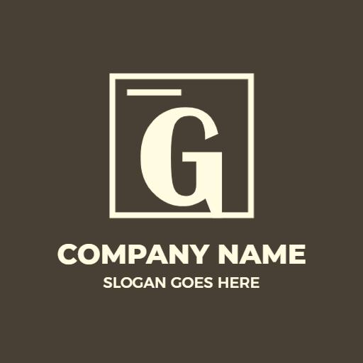 Stylish G Letter Design Inside a Modern Square Logo Template