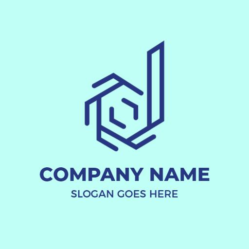 Stylish Geometric D Letter Design for Creative Branding Logo Template