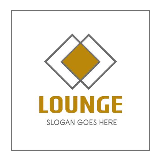 Stylish Geometric Design Emphasizing Relaxed Lounge Atmosphere Logo Template