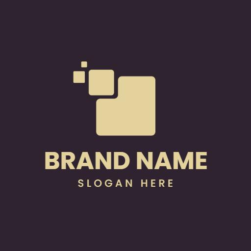 Stylish Geometric Design in Gold for Business Branding Logo Template