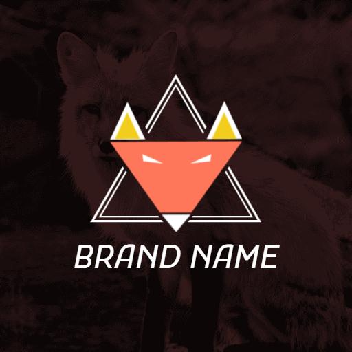 Stylish Geometric Fox Logo Combining Modern Design Elements Logo Template