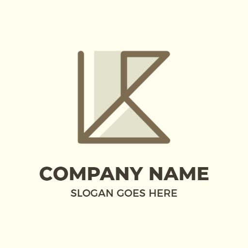 Stylish Geometric K Letter Design for Modern Branding Logo Template