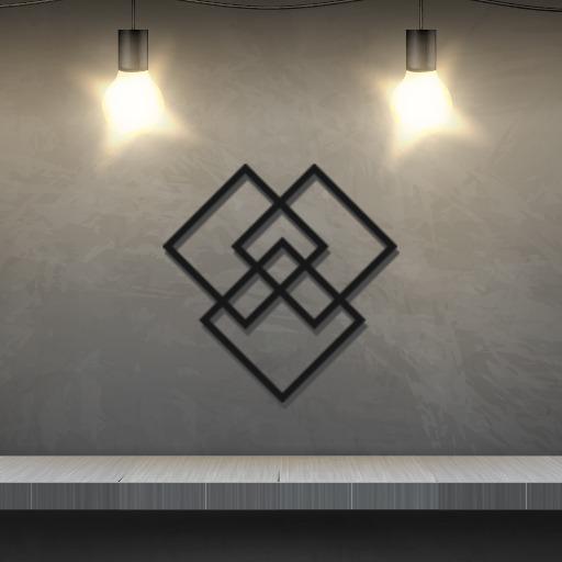Stylish Geometric Shapes Displaying Modern Mockup Logo Template