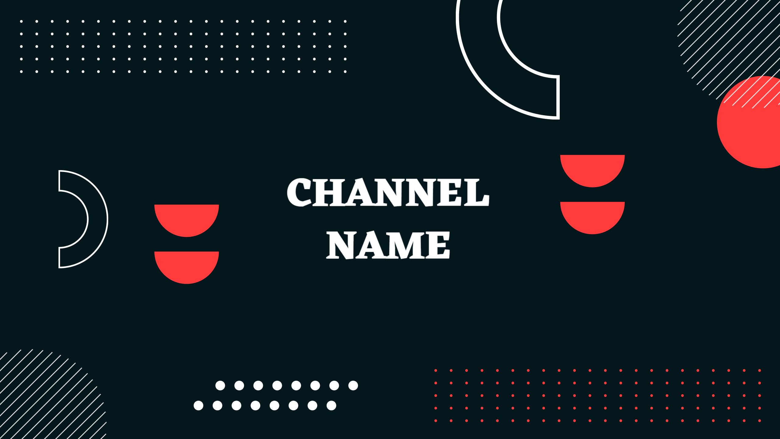 Stylish Geometric Shapes in Red and Black YouTube Banner Template