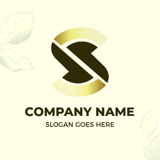 Stylish Gold and Black S Letter Design for Branding Logo Template