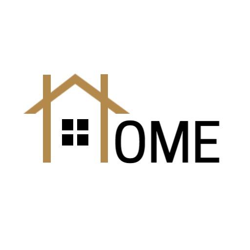 Stylish Gold House Outline for Modern Real Estate Logo Template