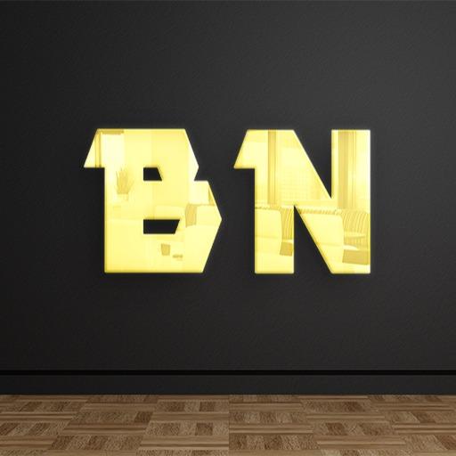 Stylish Gold Lettering with Modern Interior Mockup Logo Template