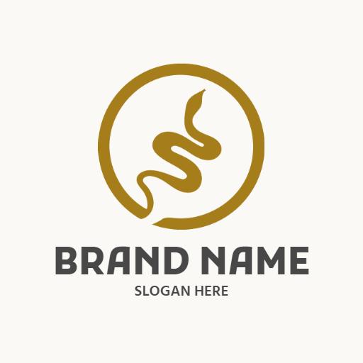 Stylish Gold Snake Design Emphasizing Brand Identity Logo Template