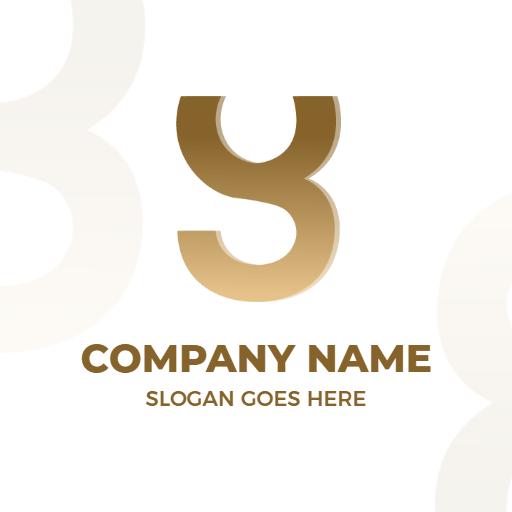 Stylish Golden Y Letter Design for Corporate Branding Logo Template