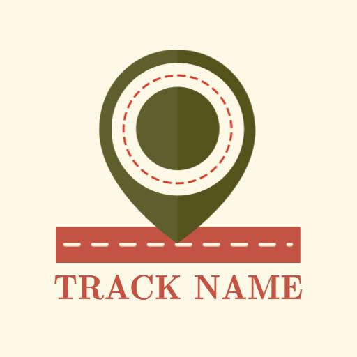 Stylish GPS Location Pin Representing Track Navigation Logo Template
