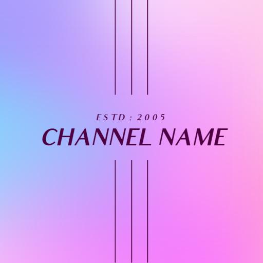 Stylish Gradient Design for Creative YouTube Channel Logo Template