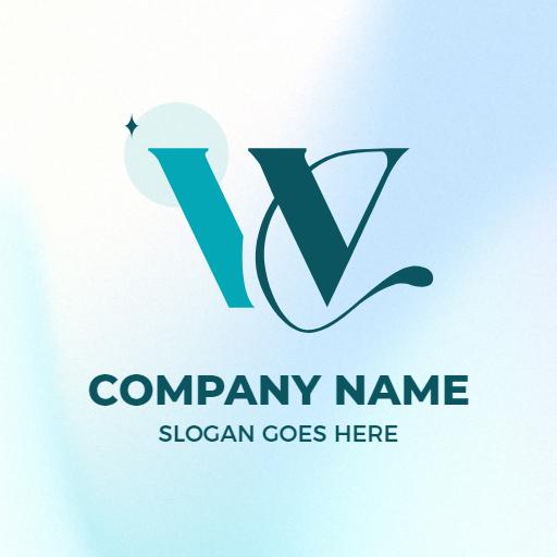 Stylish Gradient Designed W Letter for Branding Logo Template