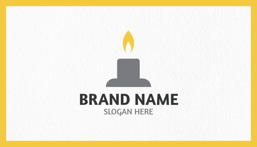 Stylish Gray Candlelight Branding Business Card Template