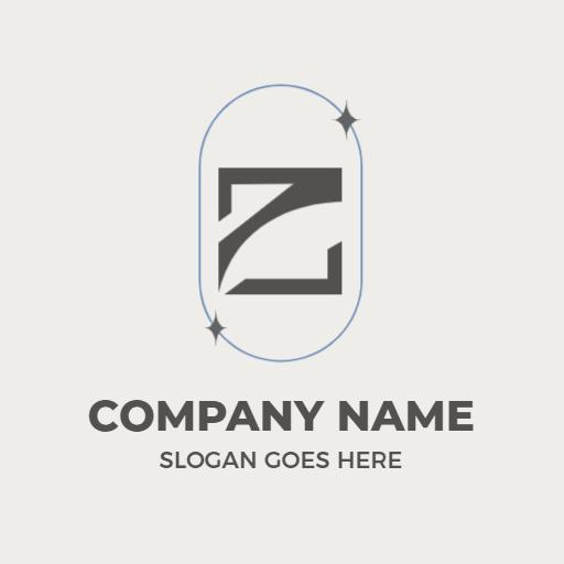Stylish Gray Z Letter Design Representing Branding Identity Logo Template