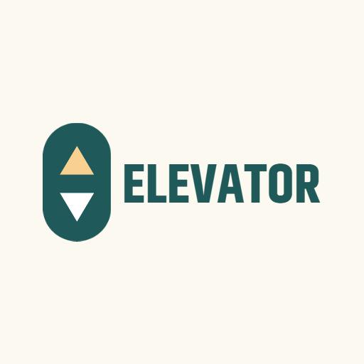 Stylish Green and Yellow Elevator Control Panel Logo Template